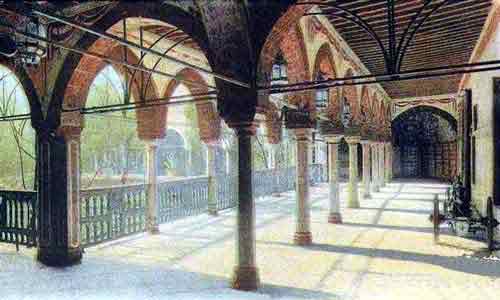 Galerie de la cour du palais du  Bey